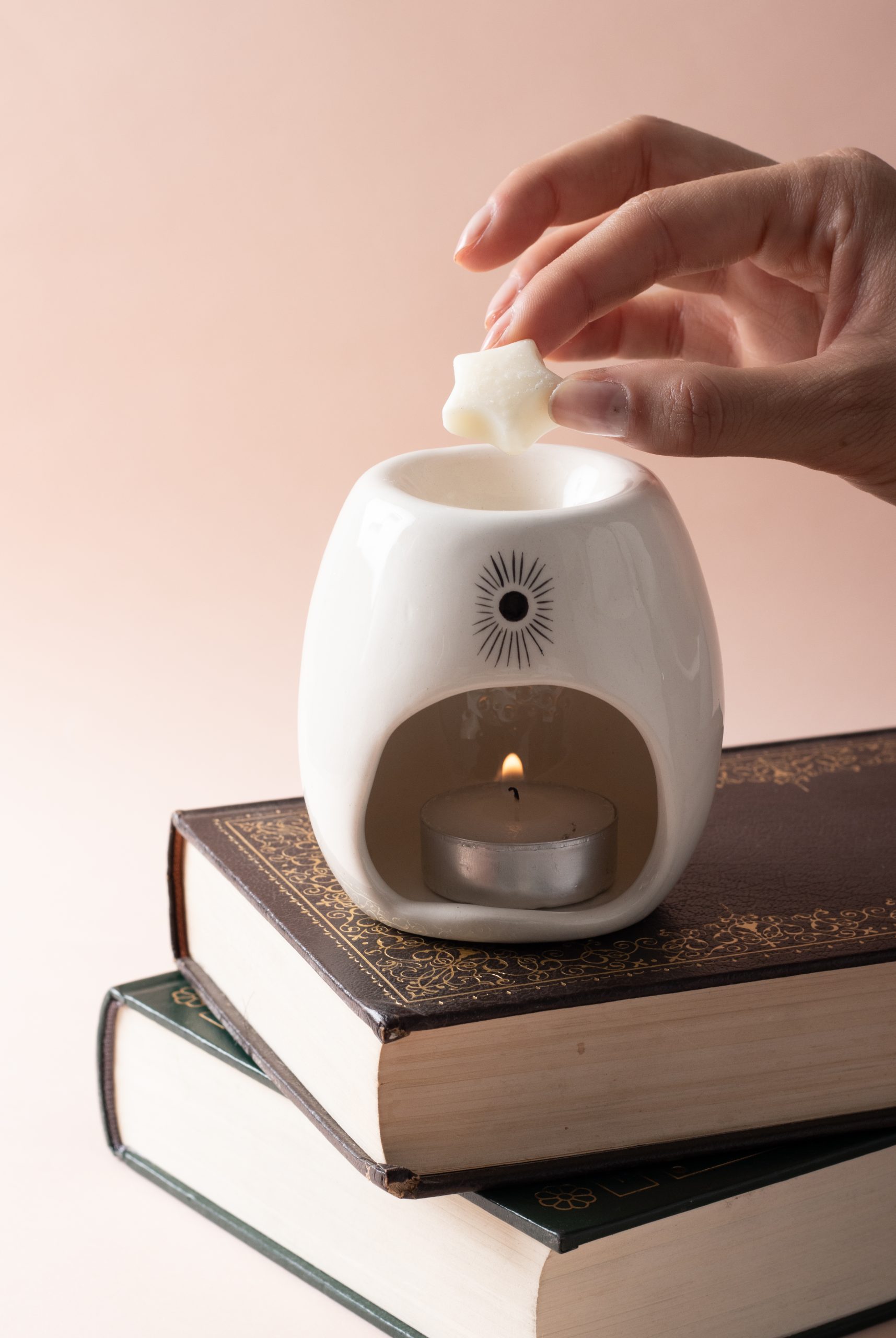 Kit 2: Pebetero + 3 velas tealight + 2 Wax Melts